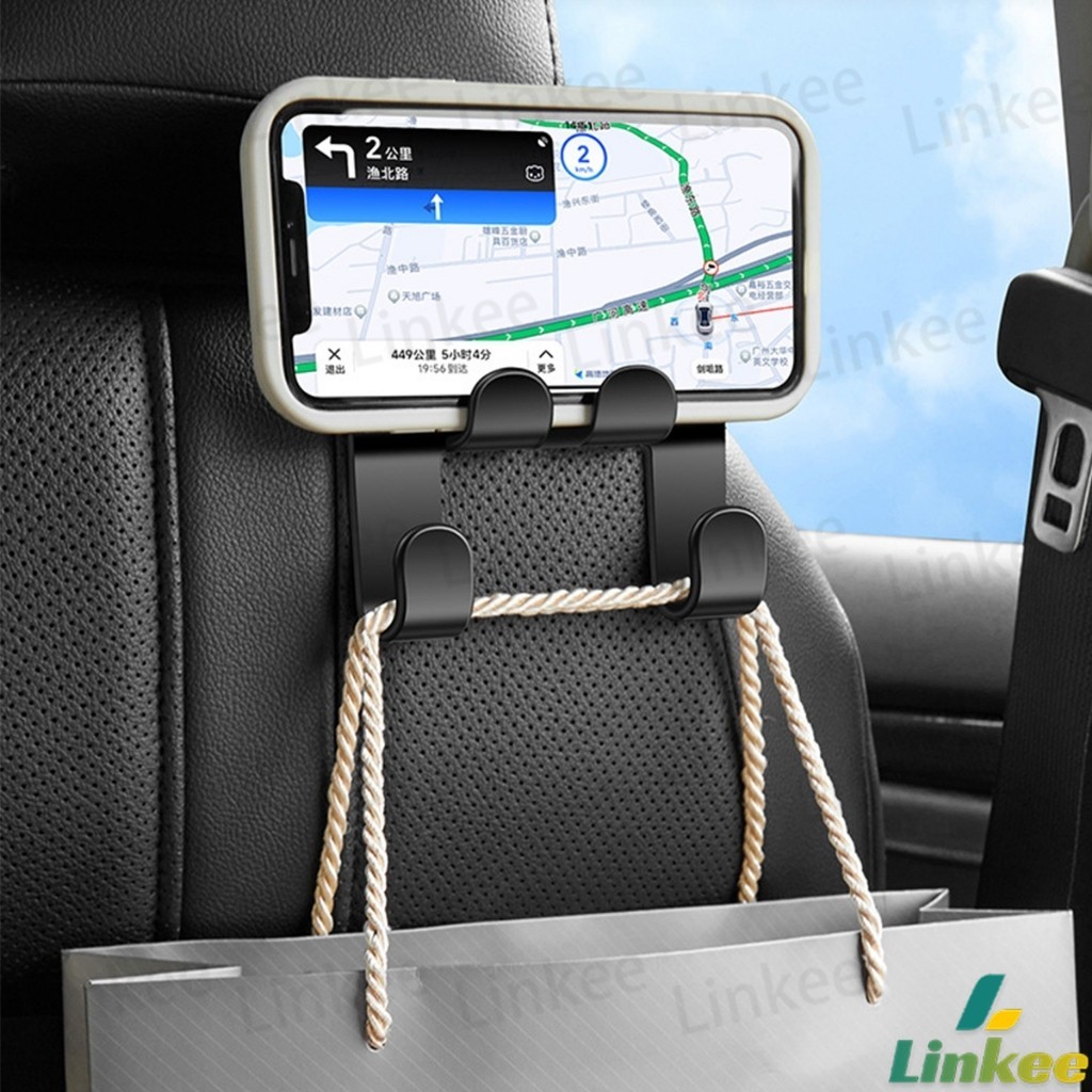Linkee ตะขอแขวนหลังรถ สีดำ ตะขออเนกประสงค์ในรถ Car Hook ราคา ถูกที่สุด ดีลบีเคเค แกลเลอรีภาพที่ 4