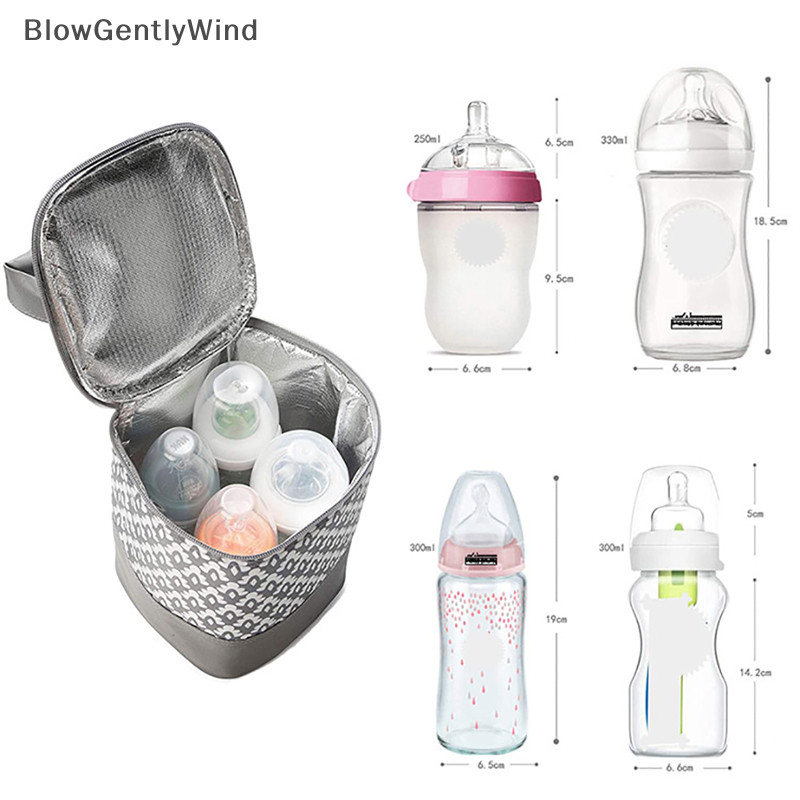 Blowgentlywind แบบพกพาให ้ นมขวดนมอุ ่ นขวดความร ้ อนฉนวนกันความร ้ อน Tote Hang Bag BGW