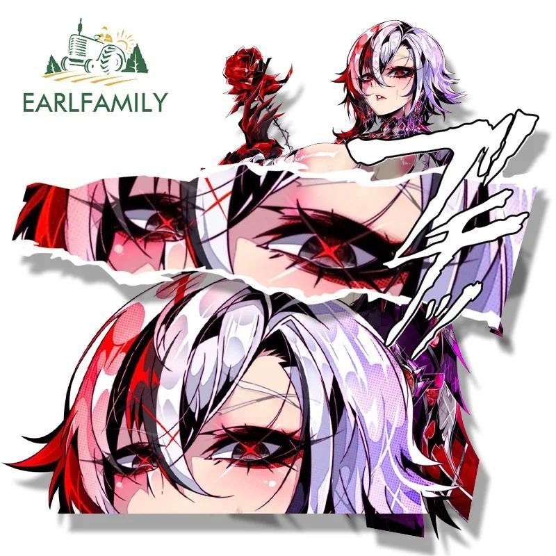 Earlfamily 13 ซม.Rose Arlecchino Fanartรถสติกเกอร์Genshin Impact Tentacleรถจักรยานยนต์รถเข็นTrunkไวนิลกันน้ําDecalsแฟชั่นOcclusion Scratch Graffitiตกแต่ง