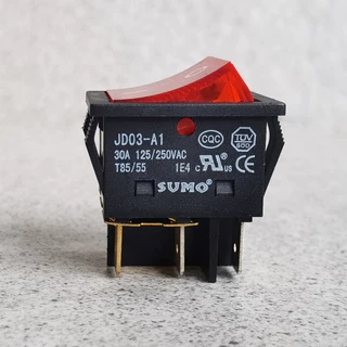 สวิตซ์เปิด-ปิด รุ่น JD03-A1-A06-170 SUMO กระแสไฟ 30A 6 ขา สวิตซ์ตู้เชื่อม ปั้มน้ำ ตู้แช่ ตู้แช่