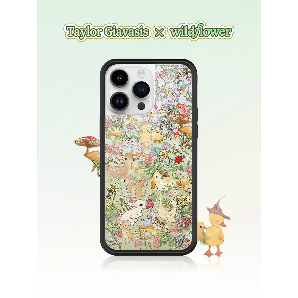 Taylor Giavasis x ดอกไม้ป่าชื่อร่วมเคสโทรศัพท์สําหรับiPhone 16 15 14 13 12 Pro Max Hard WFปลอกซิลิโคนAnti-FallingกันกระแทกปกหลังสําหรับiPhone 14 15 16 Plus