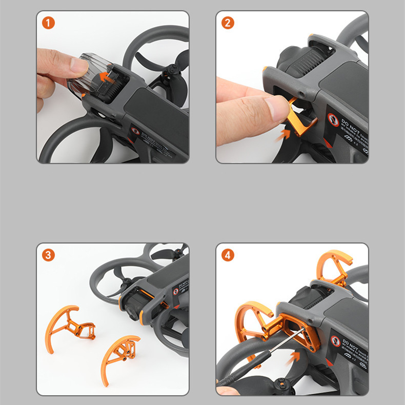 เหมาะสําหรับ DJI Avata 2 อลูมิเนียม Crash Bar สําหรับ Avata2 Pan Tilt เลนส ์ กันชน