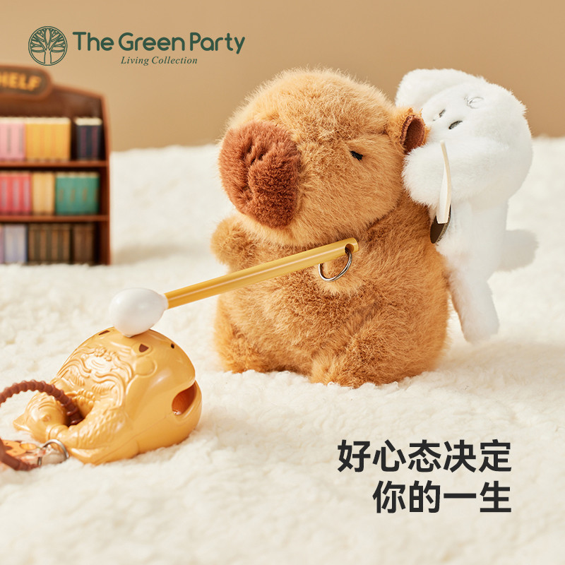 ของแท้100% จาก TheGreenParty พวงกุญแจ ที่ห้อยกระเป๋า คาปิบาร่า ขี่สัตว์ คาปิบาร่าขี่นก Capybara