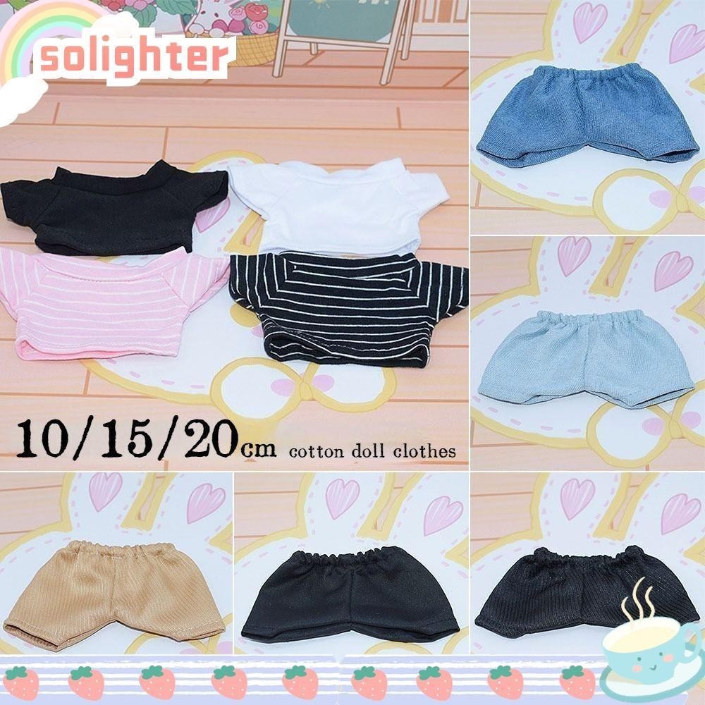 Solighter ชุดเสื้อยืดลําลอง และกางเกง ขนาด 10/15/20 ซม. 10 สไตล์ สําหรับตุ๊กตา 1/12