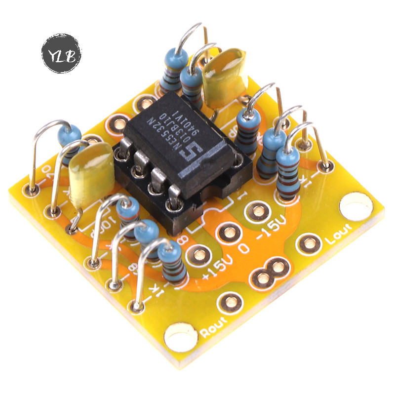 Ylb &gt; Dual OP Amp Board Preamp DC Amplification PCB สําหรับ NE5532 OPA2134 OPA2604 AD826 ใหม ่