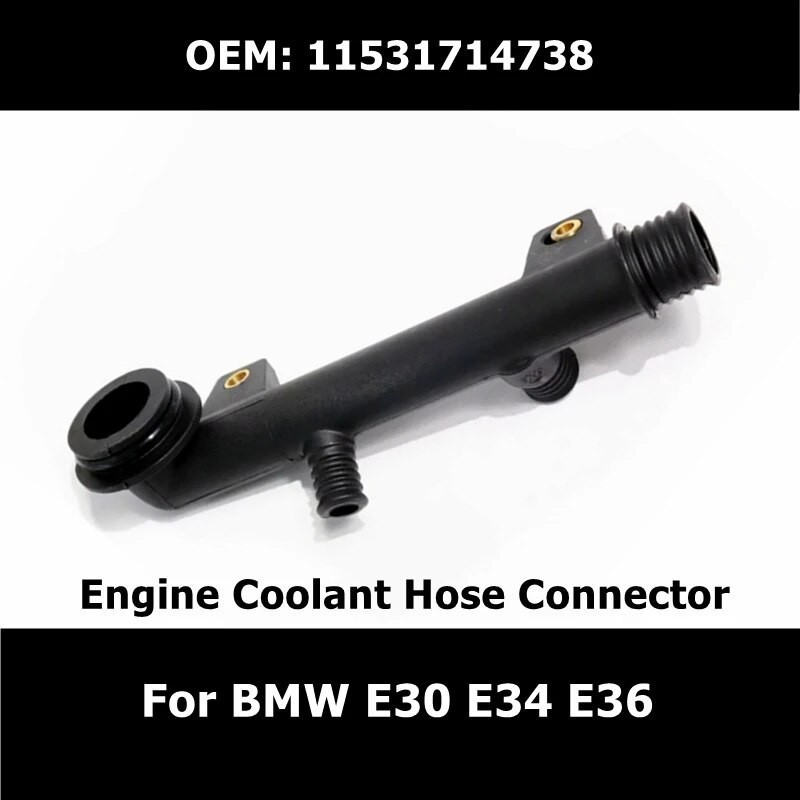 KA  11531714738 Car Engine Coolant Hose Connector Hose for BMW E30 E34 E36 Thermostat Housing Water 