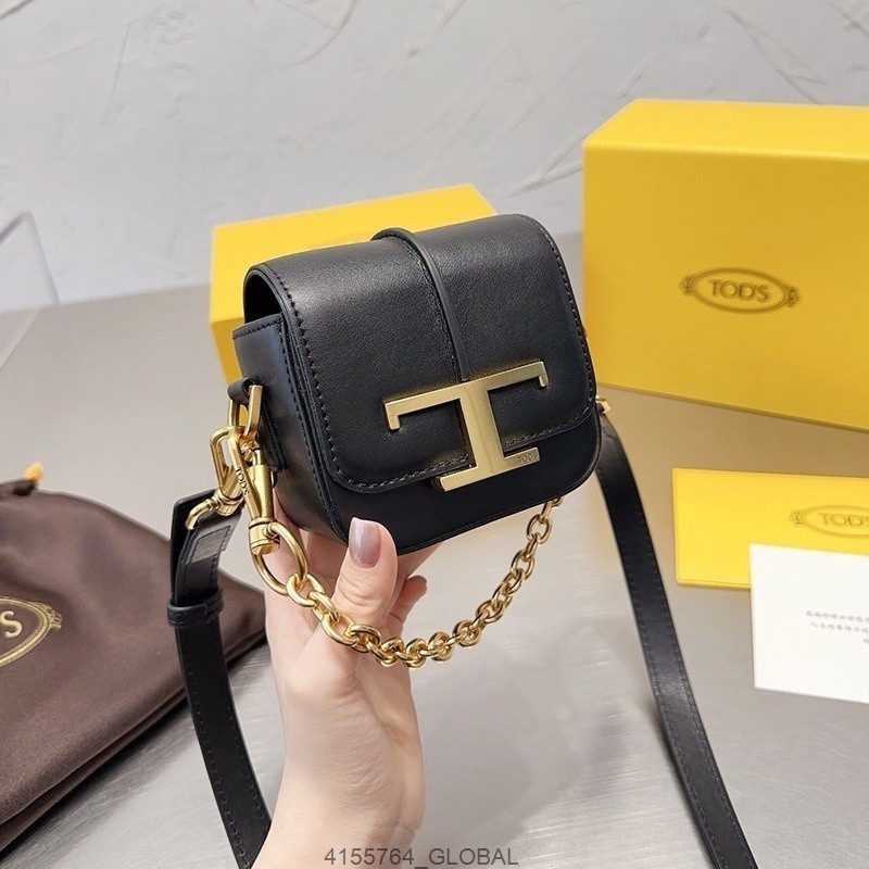 [คุณภาพสูง](พร้อมกล่อง) ภาพจริง - TODS T Timeless Extra Small Cross Body Bag กระเป๋าสะพายขนาดเล็กสไต