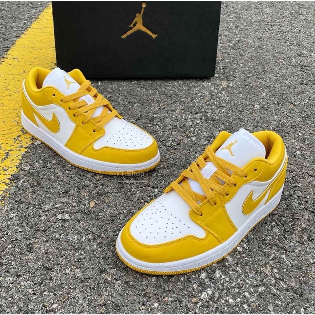 NK Air A/J 1 Low Pollen Can Teas 黄球鞋 553558-171