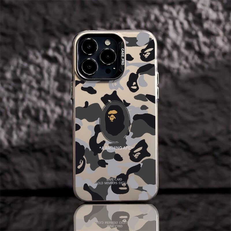 สีดําและสีเทาพรางหัว ape สําหรับ Vivo S1 s1pro S12 s10e v23e Y75 s16e s15pro S17 s17t v23 v23e v25pr