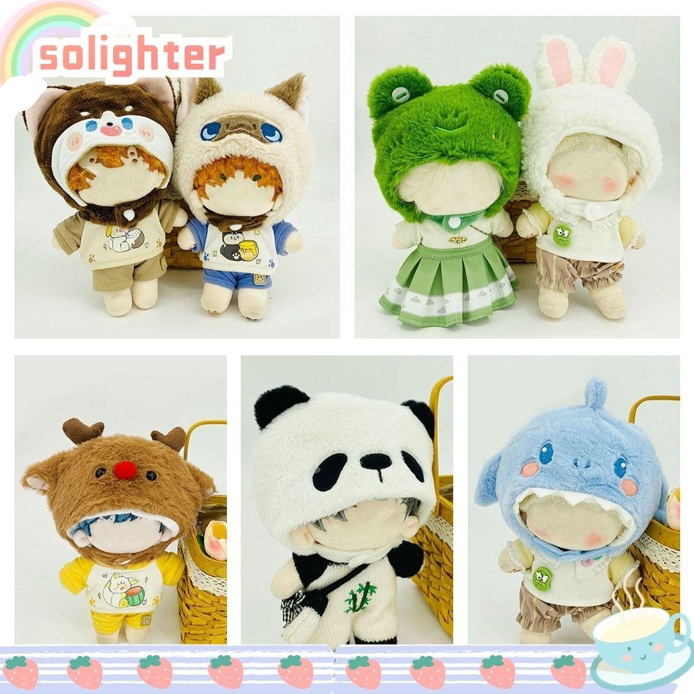 Solighter การ์ตูนสัตว์หูหมวก,กวาง Shark Panda 20 ซม.ตุ๊กตาหมวก,ของขวัญ Photo Props เล่นบ้าน Cos ชุดน่ารักตุ๊กตาหมวกของเล่น