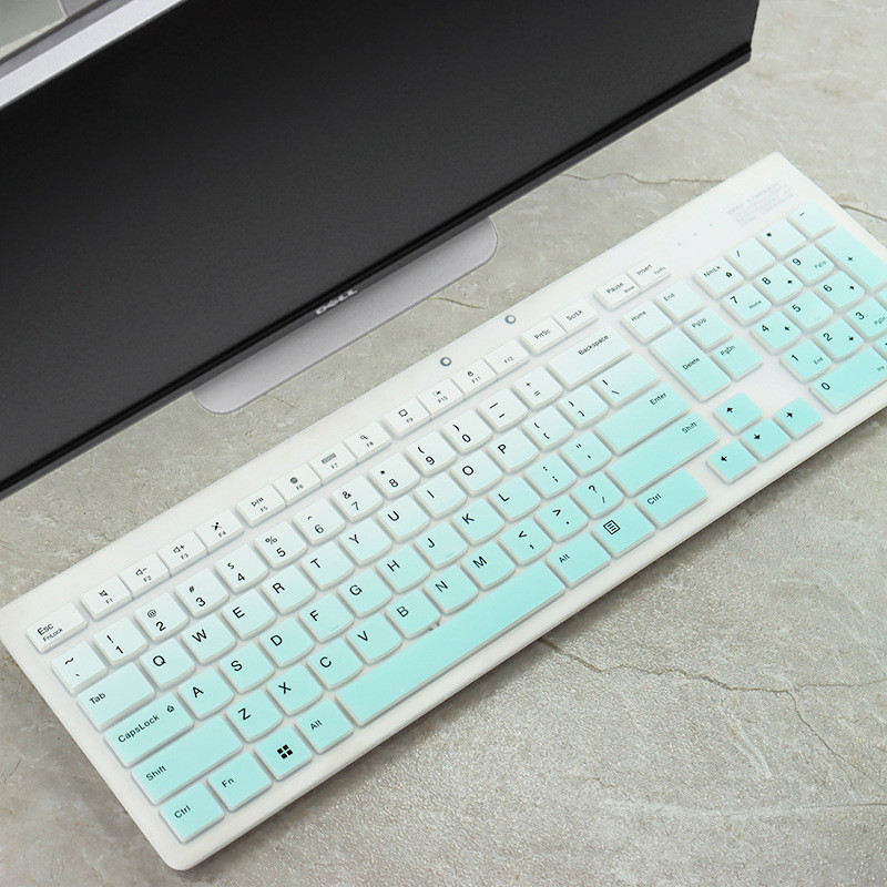 ฝาครอบคีย์บอร์ดซิลิคอนสําหรับ Lenovo Desktop All-in-one คีย์บอร์ด Kb203w แป้นพิมพ์คอมพิวเตอร์ฟิล์มป้องกันฟิล์มกันฝุ่นและกันน้ําคีย์บอร์ดผิว - รูปที่ 6