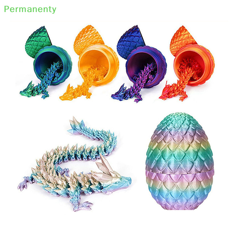 Permanenty 3D พิมพ์มังกรในไข่ Full Articulated Dragon Fidget ของเล่นโฮมออฟฟิศหมุนได้ Articulated Dragon Egg ของขวัญเหมาะสําหรับเด็กสินค้าดี