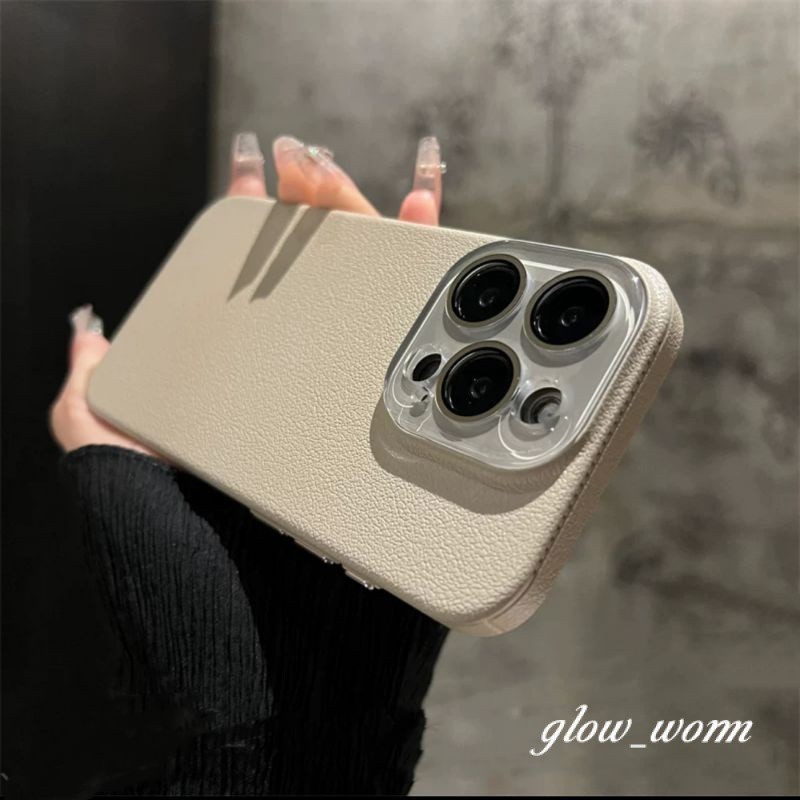 คริสตัลเลนส์ฟิล์มหรูหราหนังเคสโทรศัพท์สําหรับiphone 16 15 14 13 12 11 Pro Max 14Plus 15Plus 16Plusกล