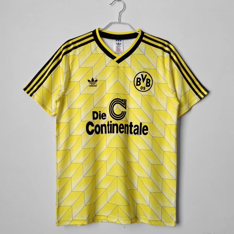 1988 Season Dortmund Home Vintage Jersey S-XXL เสื ้ อแขนสั ้ นผู ้ ชายแห ้ งเร ็ วกีฬาฟุตบอล AAA