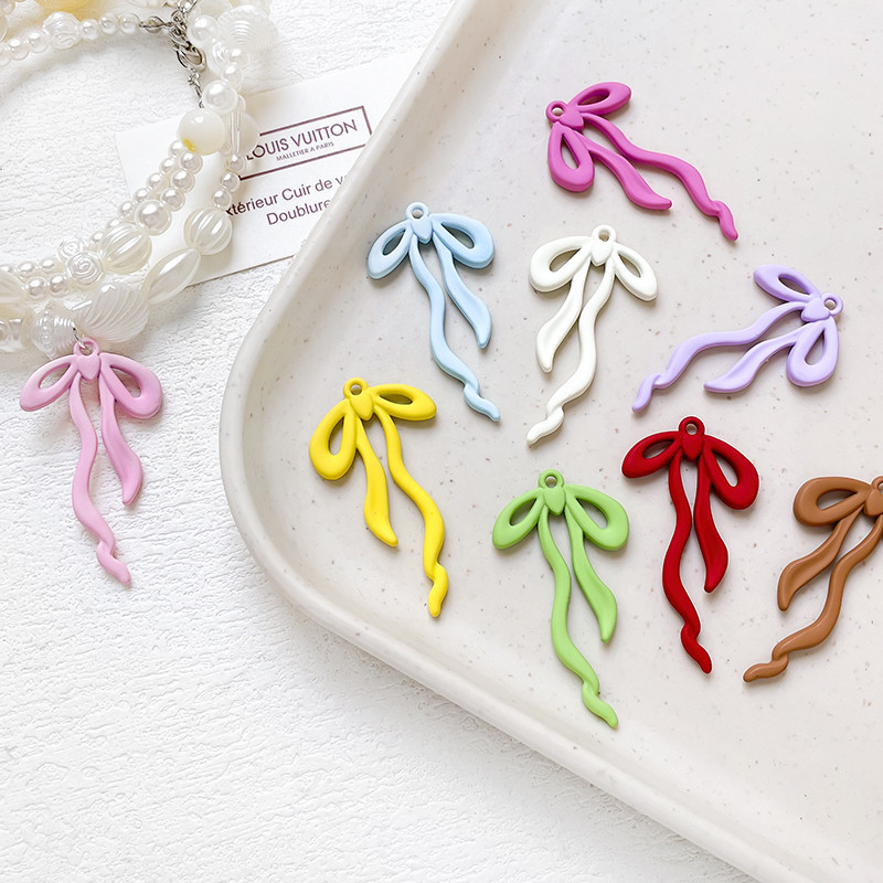 โลหะผสมภาพวาดสามมิติโบว์จี้ diy แฮนด์เมดเครื่องประดับสร้อยข้อมือสร้อยคอต่างหูลูกปัดวัสดุอุปกรณ์เสริม