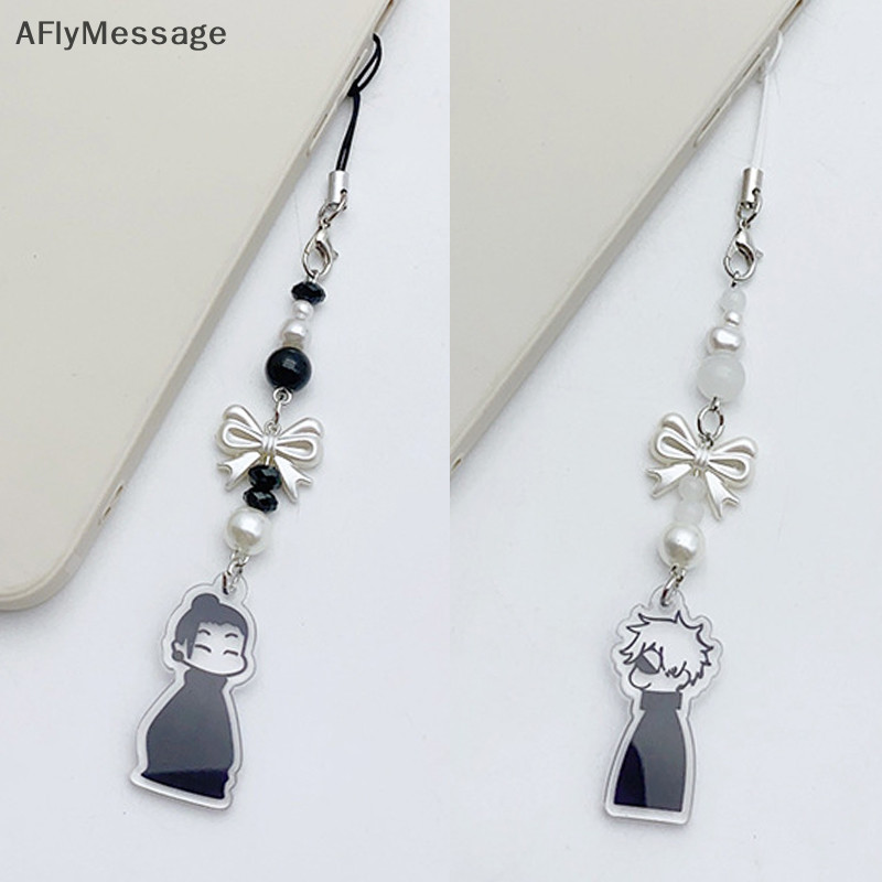 Afl อะนิเมะ Jujutsu พวงกุญแจคอสเพลย์ Geto Suguru Satoru Gojo จับคู่ JJK โทรศัพท์ Charm อุปกรณ์เสริมจ