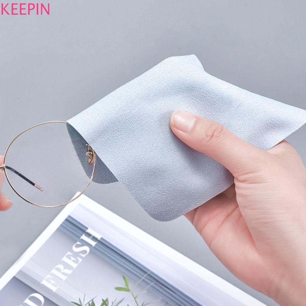 ผ้าเช็ดแว่นตา KEEPIN,น้ํายาทําความสะอาดแว่นตาสีทึบหนังนิ่ม,ผ้าเช็ดทําความสะอาดไมโครไฟเบอร์แบบเรียบง่ายเลนส์หน้าจอโทรศัพท์