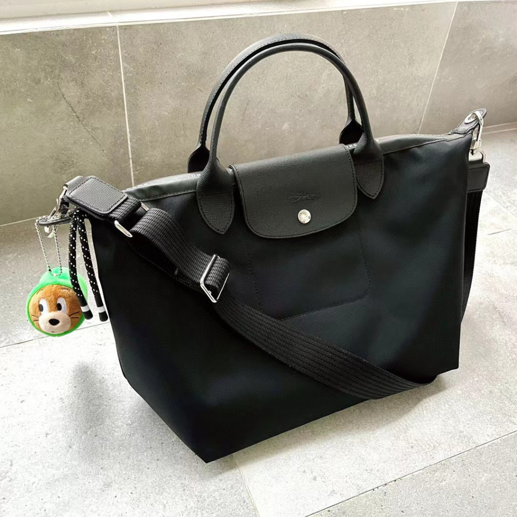 พร้อมสต็อก แท้ 100% Longchamp 1512/1515/1500 HSR Le Pliage Energy เป็นมิตรกับสิ่งแวดล้อม series ผู้หญิงขนาดเล็ก /ใหญ่/มินิกระเป๋าถือรีไซเคิลผ้าใบ tote กระเป๋าสลิง