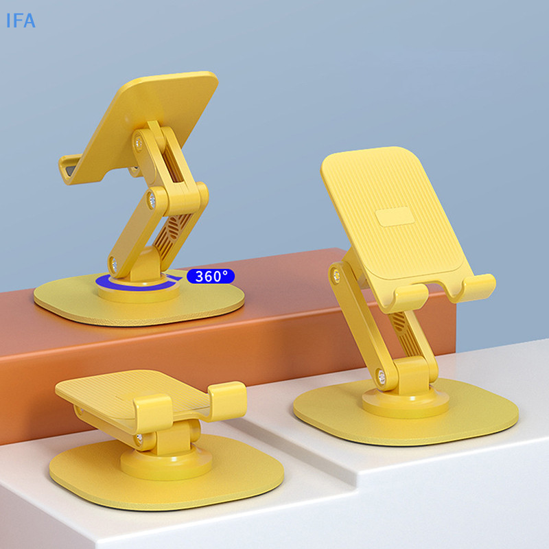 IFA ที่วางโทรศัพท์ หมุนได้ 360 องศา วัสดุโลหะ แบบพกพา พับได้ สำหรับ ipad แท็บเล็ต และมือถือ