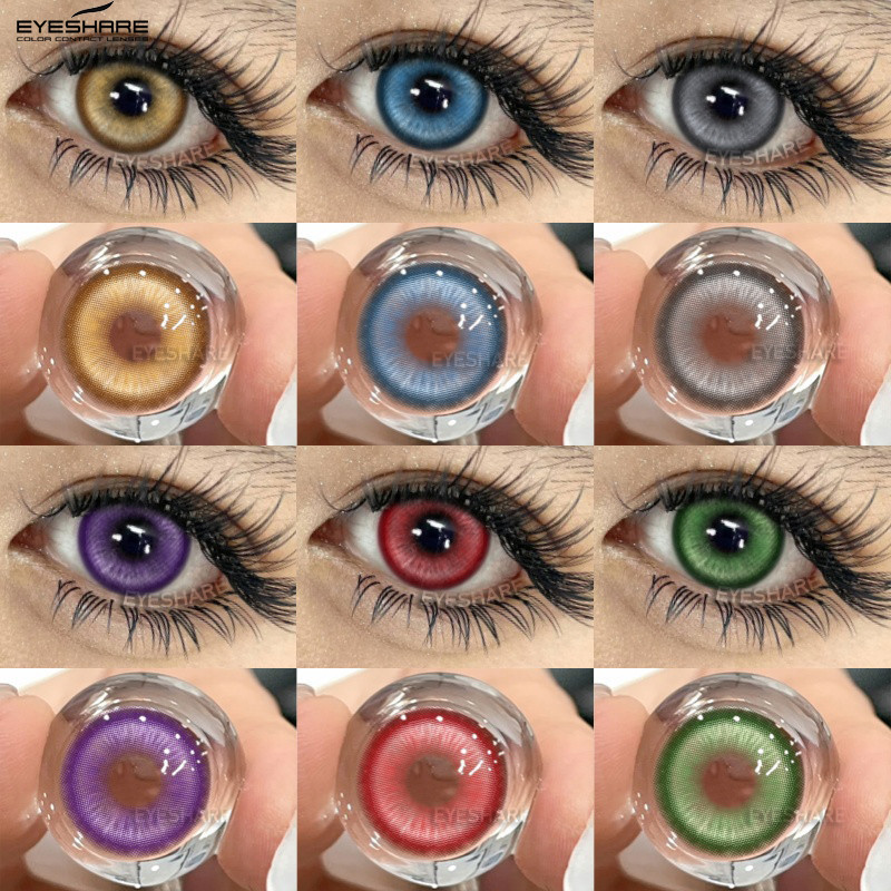 Eyeshare Animie คอสเพลย ์ คอนแทคเลนส ์ 1 คู ่ สี Hybrid Contacts Annual Eye Makeup Gloss Eyes