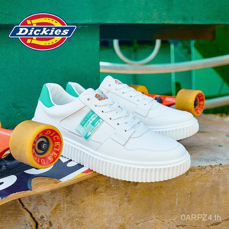 รองเท้าผ้าใบ Dickies ผู้ชายผู้หญิง Low-Top ฤดูใบไม้ผลิเกาหลีรุ่น All-Match อินเทรนด์รองเท้าสบายๆนักเ