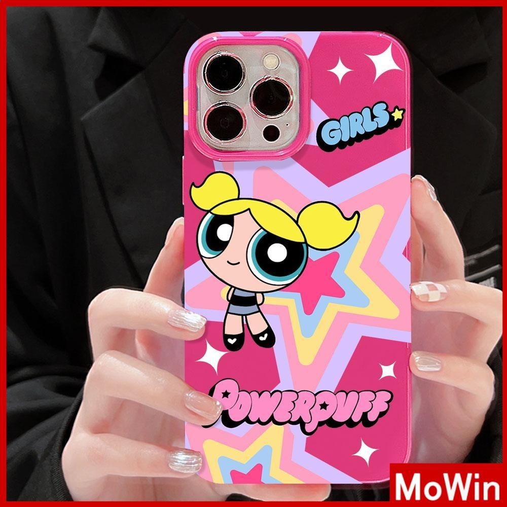 Mowin - เข้ากันได้สำหรับ 15 เคสไอโฟน11 เคส iphone 11 สำหรับ 14 Pro Max เคส iPhone สีชมพูเคลือบเงา TP