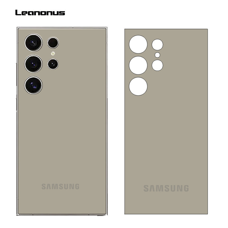 ด้านหลังเฉพาะรูปลอกผิวสําหรับ Samsung Galaxy S24 S25 Ultra Titanium สี Back Protector ไม่มีด้านข้างฟิล์ม 3M Wrap โลโก้ Matte สติกเกอร์