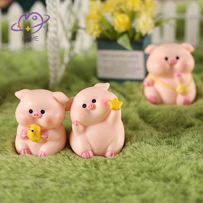 [เมย์โฮม] มินิน่ารักหมูหุ่นสัตว์รุ่นไมโครภูมิทัศน์ตกแต่งบ้านขนาดเล็กนางฟ้าอุปกรณ์ตกแต่งสวน {ไทย}