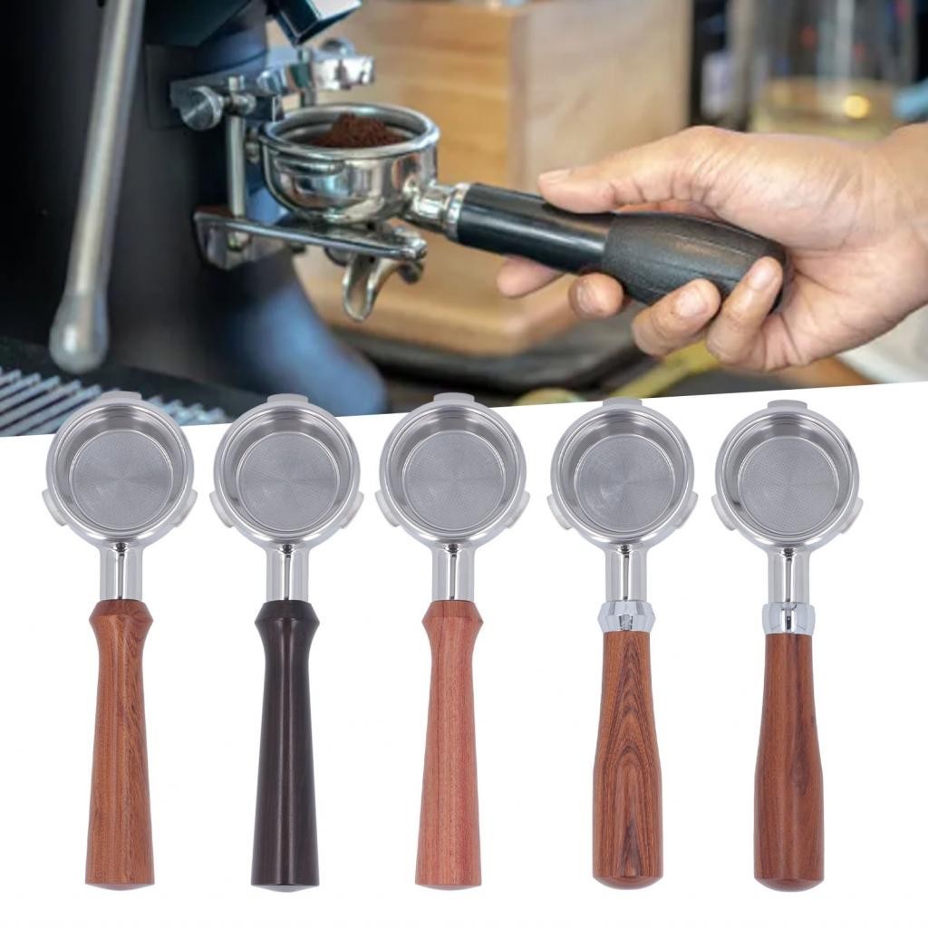Coffee Bottomless Portafilter 58mm Fine Extraction Anti Oxidation 3 หูสําหรับบ้าน