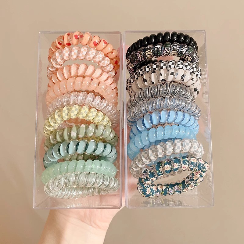 เกาหลีโทรศัพท ์ ที ่ เรียบง ่ ายเชือกผมผู ้ หญิงแฟชั ่ นยางรัดผมผูกผมอุปกรณ ์ เสริมผม