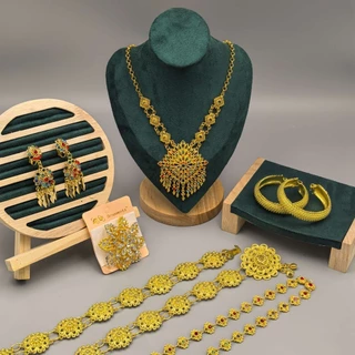 Vintage Jewelry ชุดเครื่องประดับไทย สร้อยคอ ต่างหูคลิป เข็มขัดหัวเข็มขัด สร้อยสังวาลย์