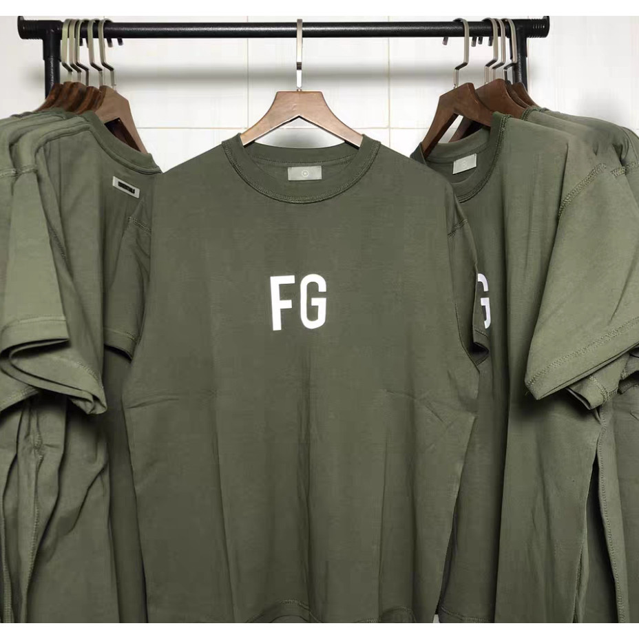 Fear OF GOD ซีซั่น 6 สายหลัก FG Fugui 3M สะท้อนแสง FOG High Street อินเทรนด์หลวม jerry เสื้อยืดแขนสั้น
