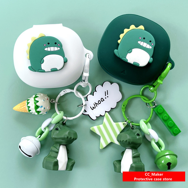 For Anker Soundcore P40i Case Cartoon Dinosaur Keychain Pendant Anker Soundcore R50i/P25i Protective