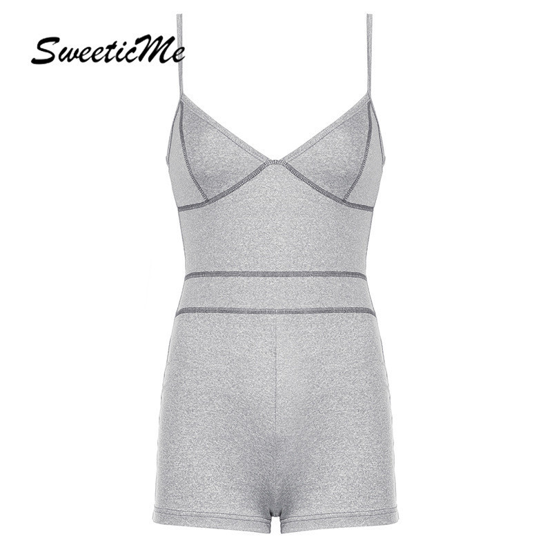 SweeticMe เพลย์สูทกีฬาลําลองรัดรูปสําหรับผู้หญิงแฟชั่นใหม่