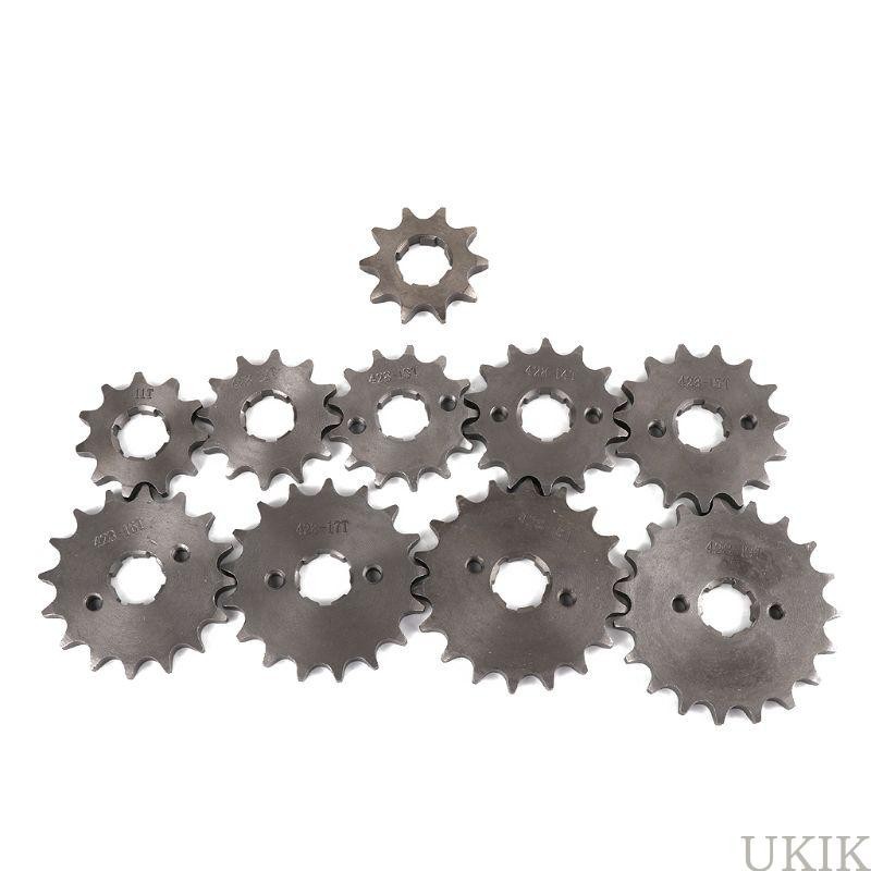 Ukik Dirt Bike Off-road รถจักรยานยนต์สกู๊ตเตอร์ 428-20mm-10T 19T โซ่สเตอร์หน้าเกียร์หลุม Dia 20 มม.จาก 10 ฟัน 19T