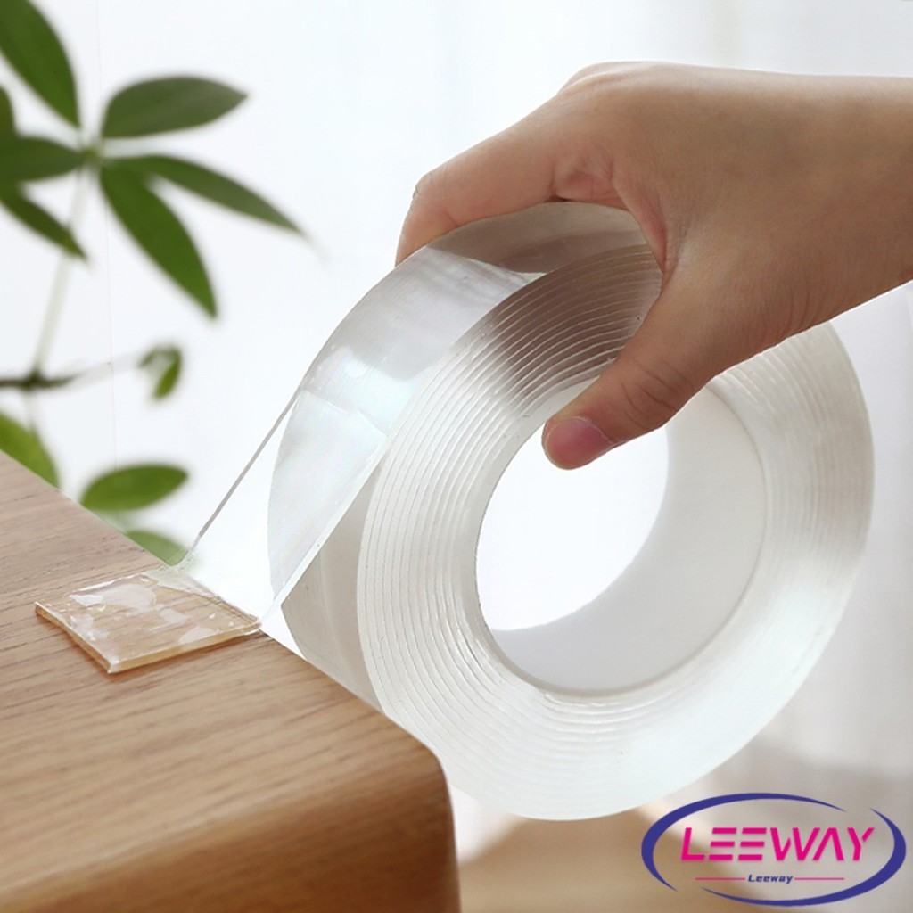 LW กาวสองหน้า เทปกาว ทำความสะอาดและนำมาใช้ใหม่ได้ มี 2 ขนาดให้ เลือก Double Side Adhesive Tape