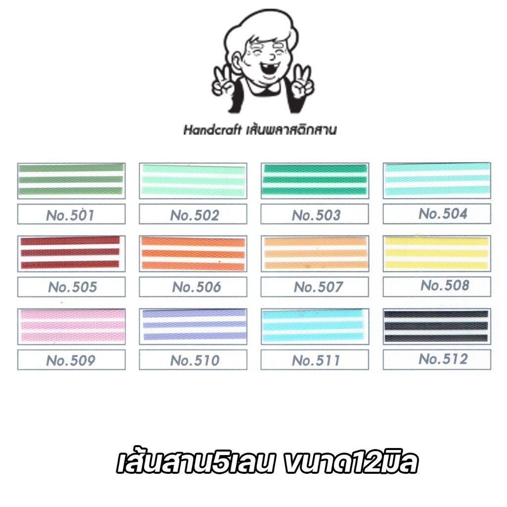 เส้นสานพลาสติกขนาด12มิล 5เลน เส้นนิ่มสานง่าย เส้นไม่แตก เหมือนกันทั้งหน้าหลัง ส่งเร็วมีของ