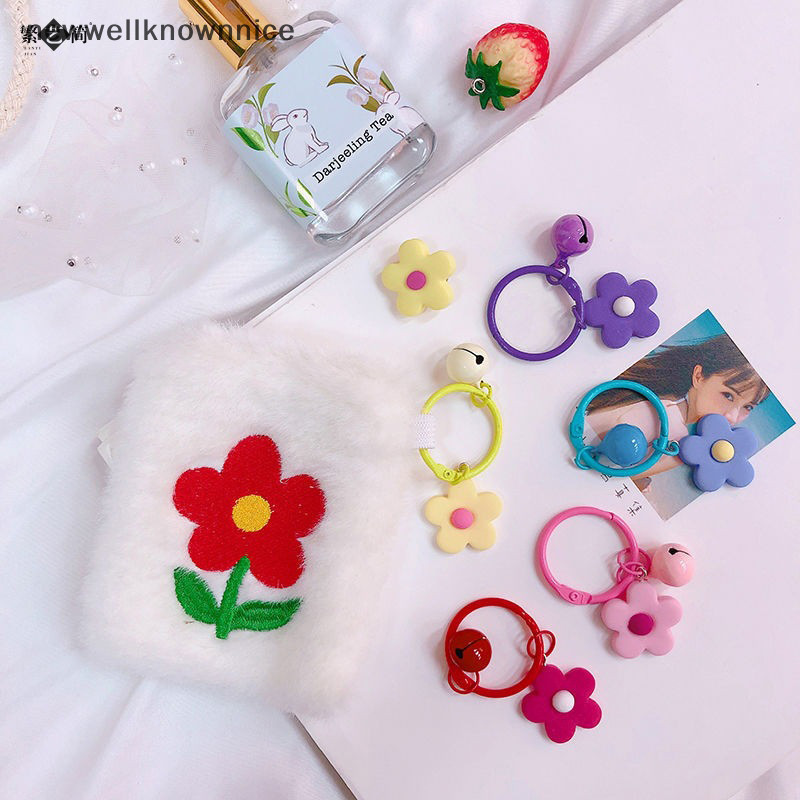 Newwellknownnice ใหม่แฟชั่นขนาดเล็ก Candy พวงกุญแจดอกไม้สําหรับผู้หญิงสาว Bell Key แหวนพวงกุญแจรถกระเป๋า Ch จี้เครื่องประดับ TH