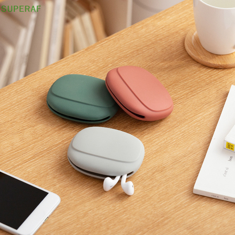 Superaf กล่องเก็บหูฟังซิลิโคนหูฟังสายเคเบิลข้อมูล U Disk Organizer เหรียญน่ารักกระเป๋ากรณีกระเป๋า Home Travel Business Trip HOT