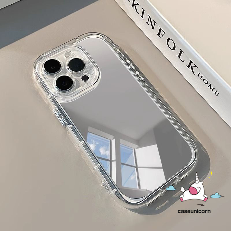 สําหรับrealme C11 C67 C20 C15 C65 C53 C11 หมายเหตุ 50 C15 C25 C25s C20A C51 Narzo 20 30A N53 หรูหรากระจกโปร่งใสแต่งหน้าแบรนด์อินเทรนด์เรียบง่ายสีทึบนุ่มกันกระแทกกรณี