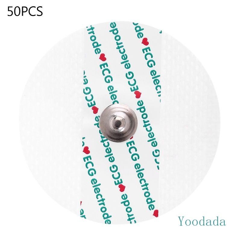 Yoo 50 ชิ้นชุด ECG EKG อิเล็กโทรดหัวใจ Monitor Non-ทออิเล็กโทรดสําหรับ Electropcardiograph อุปกรณ์ตะ