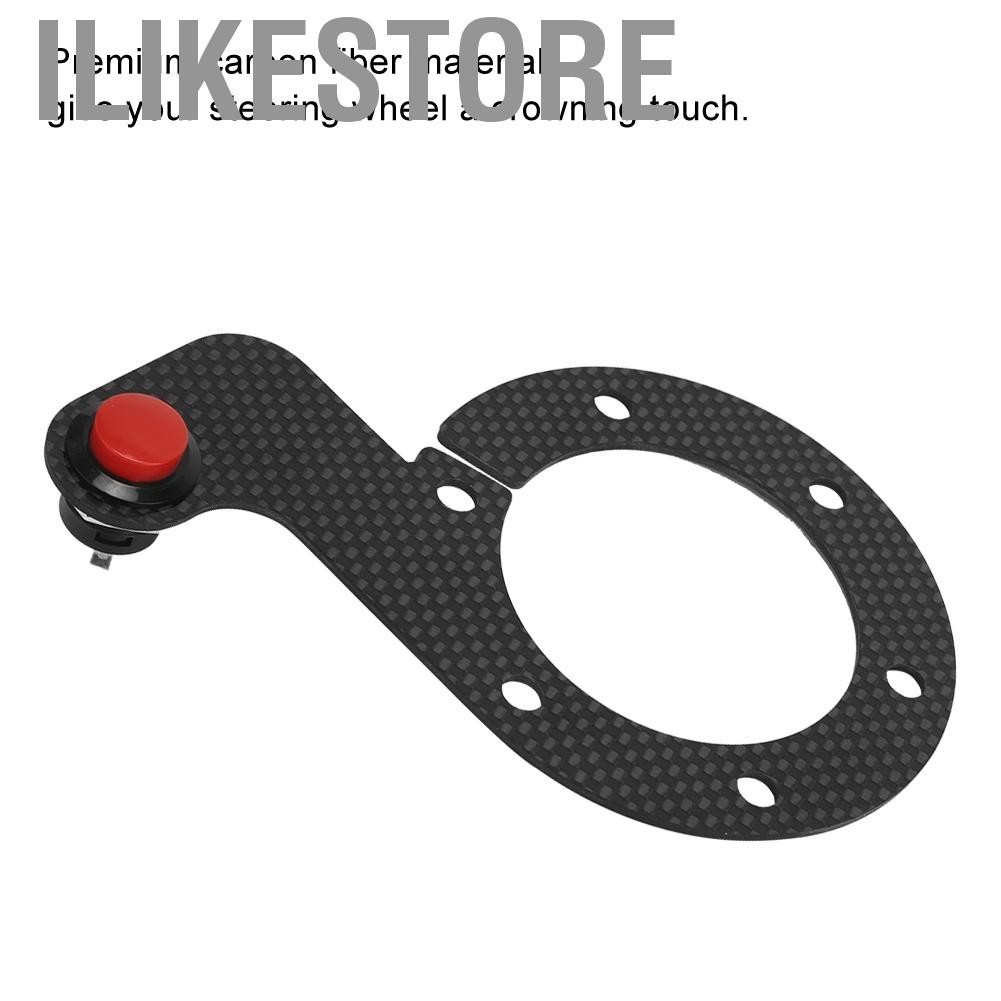 Ilikestore ใหม่คาร์บอนไฟเบอร์ภายนอกปุ่มแตรสำหรับ MOMO/OMP/Nardi/Sparco 6 พวงมาลัยรถ - รูปที่ 6