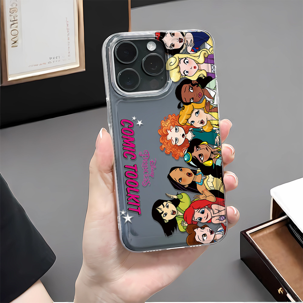 Soft TPU SpaceเคสใสสําหรับIphone 11 15promax 14 13 12 7 8 Plus X XR XSMax Mordernสาวปาร์ตี้กันกระแทก