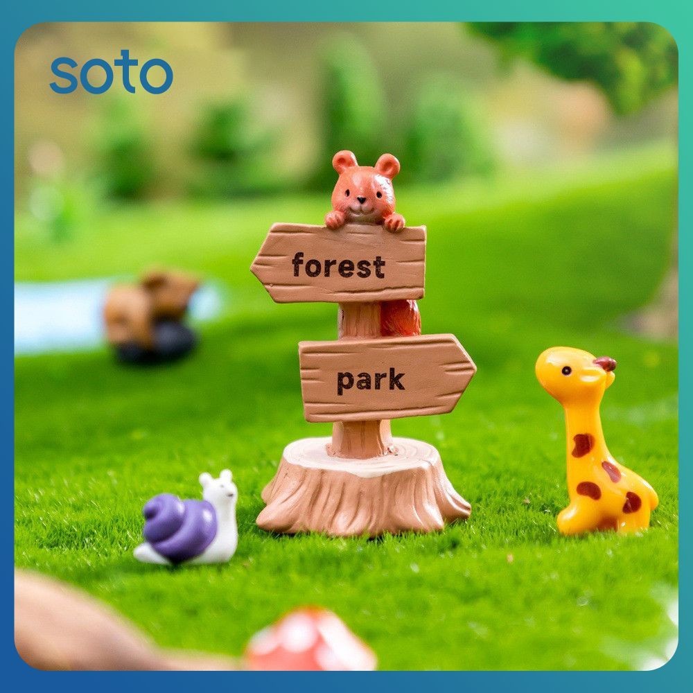 ♫ Moss Micro Landscape สร้างสรรค์น่ารักป้ายบอกทางป้ายถนน DIY ภูมิทัศน์วัสดุอุปกรณ์ตกแต่งเครื่องประดับขนาดเล็ก