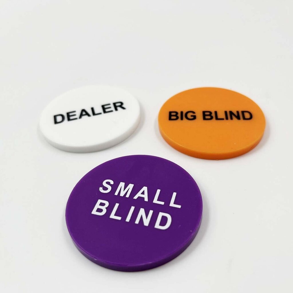 เหรียญดีลเลอร์ บิ๊กบาย สมอลบายขนาด 4 มิล (Dealer, Big blind, Small Blind)