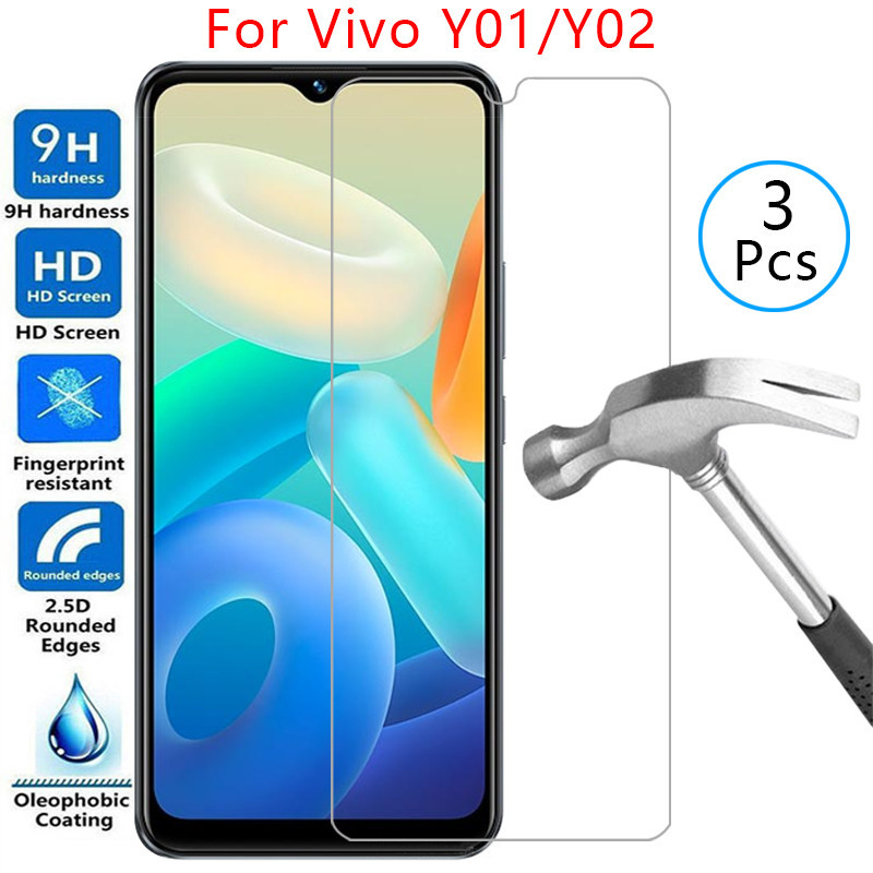 เคสสําหรับ vivo y01 y01a y02 y02s ฝาครอบกระจกนิรภัยบน vivo y01 vivoy01a vivoy02 y 01 a 01a 02 s 02 s