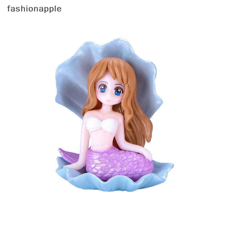 [fashionapple] ตุ๊กตานางเงือกสวยสําหรับพิพิธภัณฑ์สัตว์น้ํา Kawaii เครื่องประดับนางเงือกประดิษฐ์ปลาหัตถกรรมโต๊ะตกแต่งตู้ปลาหุ้นใหม่