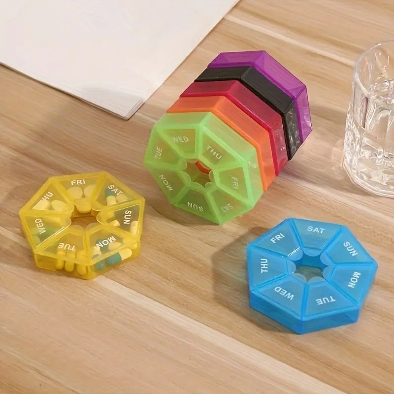 Crystal กล่องใส่ยา ตลับใส่อาหารเสริม ตลับยา ตลับใส่ยา กล่องใส่เครื่องประดับ กล่องยาเอนกประสงค์ กล่องยา กล่องใส่ยา 7วัน - รูปที่ 4