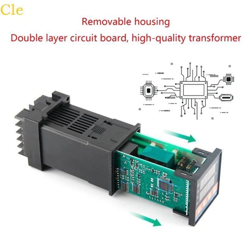 Cle Temperature Controller จอแสดงผลดิจิตอล REX-C100 C400 C700 C900 220V Thermostat
