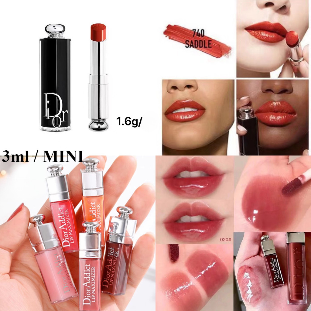 D*r Lacquer Lipstick Sample 1.6g 8# 524# 527# 652# 720# 727# 740# 812# Moisturizing Lip Gloss 3ml( M